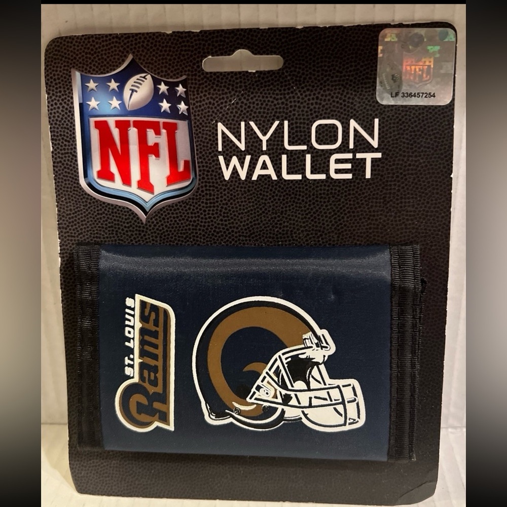 Rico Industries NFL Football Nylon Tri-Fold Wallet - S Louis Rams